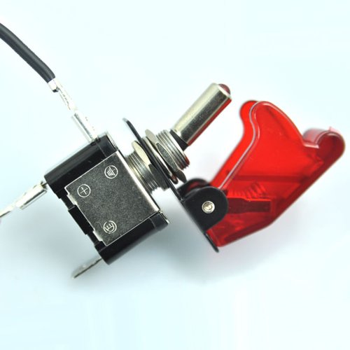 5-Pack 12V/20A Red LED Illuminated On / off SPST Car Automotive Toggle Switch Button