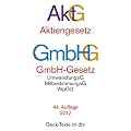 Aktiengesetz � GmbH-Gesetz: mit Umwandlungsgesetz, Wertpapiererwerbs- und �bernahmegesetz, Mitbestimmungsgesetzen und Deutschem Corporate Governance ... Governance Kodex, Rechtsstand: 1. Januar 2012