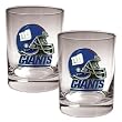 NFL New York Giants Two Piece Rocks Glass Set - Helmet Logo
