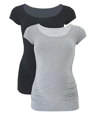 Maternity Cap Sleeve Basic T-Shirts - 2pk