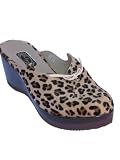 SALPY Rita Clog in Leopard Fur
