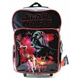 Darth Vader the Original Classic Star Wars Full Size Large Rolling Backpack with Roller Wheels