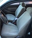 Exact Seat Covers, T537 V7, 1992-1995 Toyota Camry LE and Wagon Front Buckets Custom Seat Covers, Gray Velour