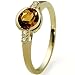 goldmaid Gelb Gold 585 Damenring 4 Diamanten 1 Citrin 0,02 ct., Grösse 54, Fa R2944GG