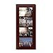 Adeco PF0425 4-Opening Decorative Divided Wall Hanging Wood Photo Frame, 4 by 6