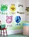 Wallies Nursery Animal Faces Pig Monkey Cat Big Mural