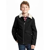 オールドネイビー OLD NAVY/ ウールブレンドシェルパカラージャケット ブラック アウタージャケット M【並行輸入】
