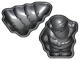 chg Set218-01 Weihnachtsformen-Set 2-teilig Weihnachtsmann 25,0 x 19,0 x 4,5 cm, Tannenbaum 26,0 x 19,0 x 5,5 cm