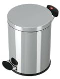Hailo 0514-059 Tret-Abfallsammler / Trento 14 / Fassungsverm&ouml;gen 14 Liter / Geh&auml;use und Deckel Edelstahl / Inneneimer verzinkt