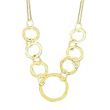 14K Yellow Gold Multi Circle Necklace