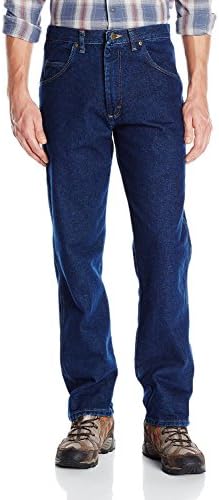 GuohuiL Men's Rugged Wear Relaxed-Fit Jean Antique Navy 44W x 30L