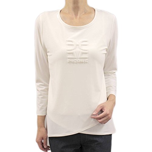 ピッコーネ スタジオ ピッコーネ STUDIO PICONE レディース プルオーバー 七分そで クルーネック ホワイト(白) 40(L/11号) (pico-w16aw02s) (40(L/11号))