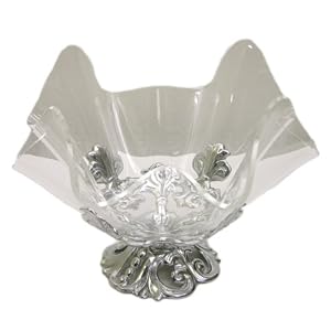 Arthur Court Fleur-De-Lis Stand with 11-Inch Acrylic Bowl by 