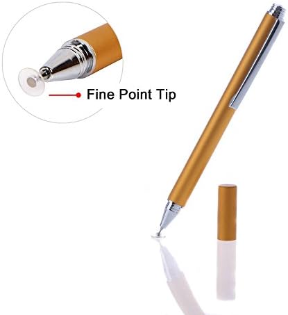 Superclub Stylus Rubber tip Clip for Capacitive Touchscreen Smartphone for iPhone iPad iPhone 6, 5S, Samsung Galaxy S5, S4, LG G3, HTC, Motolora, Sony, Nexus,Blackberry，Nokia and Kindle (Gold)