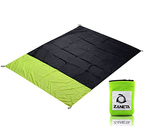 Beach Blanket ,Compact Outdoor Picnic mat - Lightweight,Quick-drying,Puncture Resistant - Made From Strong Ripstop Parachute Nylon - Extra Large [7x 5 feet] & Easy to Carry