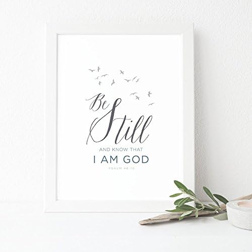 Bible Verse Print, Scripture Art : Psalm 46:10