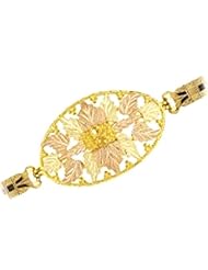Black Hills Gold Leaf Medallion Bracelet