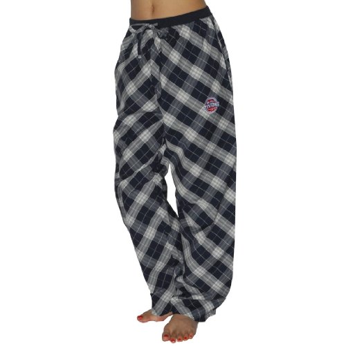 Womens NBA Detroit Pistons Plaid Finest Sleepwear / Pajama Pants - Blue & Grey (Size: M)