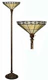 Tiffany style Mission style Off Yellow Torchiere