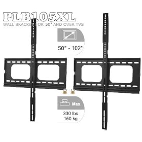 PLB105XL Extra Large (>50") LCD/Plasma TV Wall Mount Bracket w/ Security Lock