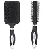Roots Classic Paddle & Round Hair Brush combo with Pouch - Black RS.413.00