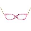 Pink Cat Eye Glasses Necklace