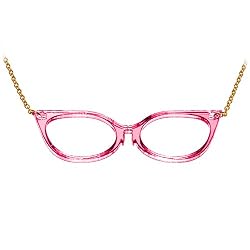 Pink Cat Eye Glasses Necklace