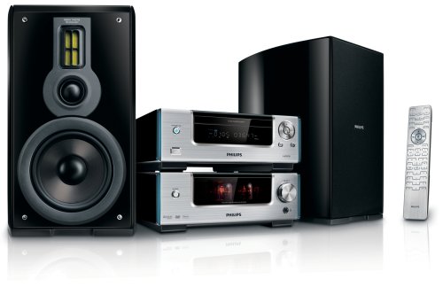 Philips MCD 909 DVD Kompaktanlage (UKW-/MW-Tuner, 300 Watt, HDMI, DivX-zertifiziert, USB 2.0) silber/schwarz