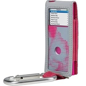 Belkin PVC Holster for nano w/Carabiner (Gray w/Pink) F8Z131-GK