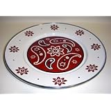 Golden Rabbit Bandana Enamelware Dinnerware, Sandwich Plate 
