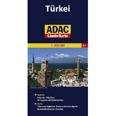 ADAC L�nderkarte T�rkei 1:800.000: Register: Legende, Citypl�ne, Ortsregister mit Postleitzahlen. Karte: Sehensw�rdigkeiten, Natur- und Nationalparks, landschaftlich sch�ne Strecken