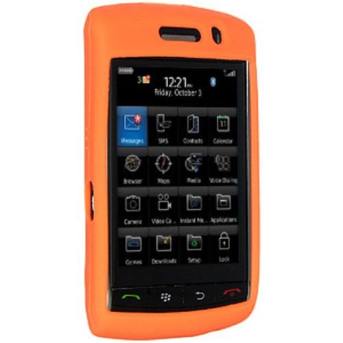 Amzer Silicone Skin Jelly Case for Blackberry 9550 Storm 2 (Orange)