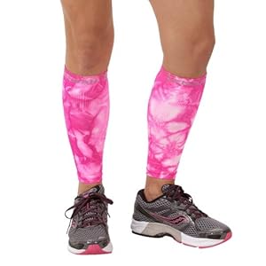 Zensah Compression Leg Sleeves, Tie Dye Neon Pink, X-Small/Small