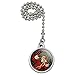 GRAPHICS & MORE Christmas Holiday Santa Ho Ho Ho Wreath Ceiling Fan and Light Pull Chain