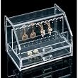 Acrylic Earring Keeper with Drawer holds 12 pairs