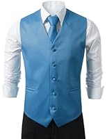 IDARBI for MEN 3 Pieces Set Solid Formal Tuxedo Vest Set (XS~4XL Size Available)