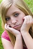 IMAGE OF Wallmonkeys Peel and Stick Wall Decals - Sad Teen Girl - 24