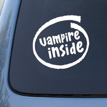 Vampire Inside - Twilight New Moon - Car, Truck, Notebook, Vinyl Decal Sticker #2269 | Vinyl Color: White