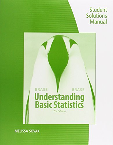 Student Solutions Manual for Brase/Brase's Understanding Basic Statistics, 7th