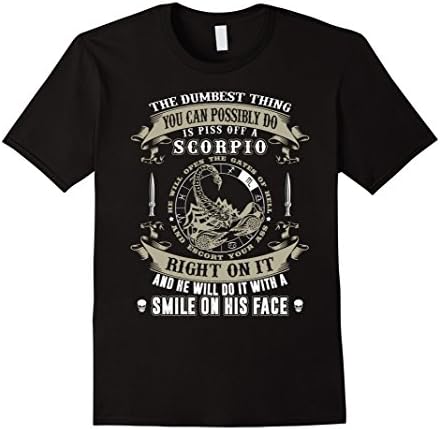 Men's Scorpio T Shirt - Zodiac Signs T Shirt - Scorpio for Man XL Black