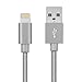 iPhone Lightning Cable Tavastar 2pack 10ft Nylon Braided High Speed lightning Cablefor iPhone 7 7 Plus 6s 6s Plus 6 6 Plus 5s 5c 5, iPad Pro Air iPad mini, iPod touch 5th 6th nano 7th (gray)