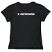 T-Shirt Womens Black  I love Greyhounds  Dogs
