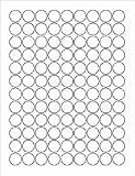 41YlSvp4ckL. SL160  1296 3/4 INCH ROUND CIRCLE WHITE STICKERS FOR INKJET & LASER PRINTERS   8 1/2X11 STANDARD SHEETS LABELS