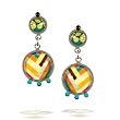 Yoolie's Acapulco Earrings in Turquoise, Gold and Earth Tones, Spring/Summer 2013 Collection #12101 YE GE
