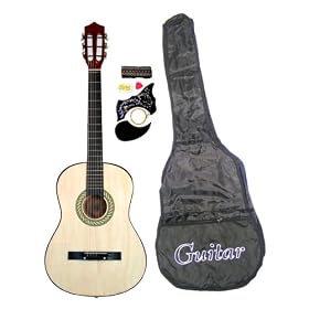 New Natural Acoustic Guitar W/ Accessories Combo Kit Beginners