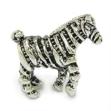 Zebra Charm by Olympia Beads & Charms - Silver Plated - Compatible for Pandora, Troll, Biagi. Chamilia Bracelets & Necklaces