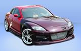 2004-2008 Mazda RX-8 GT Competition Kit - Includes GT Competition Front Bumper (100579), GT Competition Rear Bumper (100580), and GT Competition Side Skirts (100581).