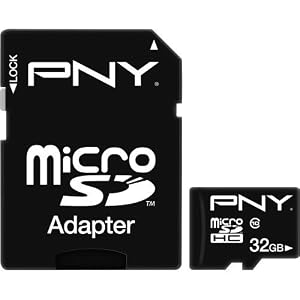 PNY 32 GB microSDHC Flash Memory Card (P-SDU32G10-EFS2)