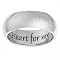Personalized "My Whole Heart" Engraved Message Stainless Steel Band