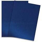 Shine BLUE SATIN - Shimmer Metallic Card Stock Paper - 8.5 x 11 - 92lb Cover (249gsm) - 25 PK